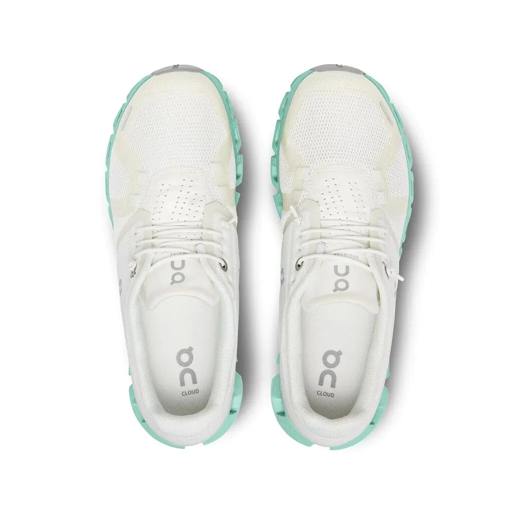 'On Running' Women's Cloud 5 - Undyed White / Creek