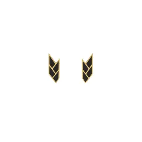 OSIRIS STUDS BLACK — 18K Gold