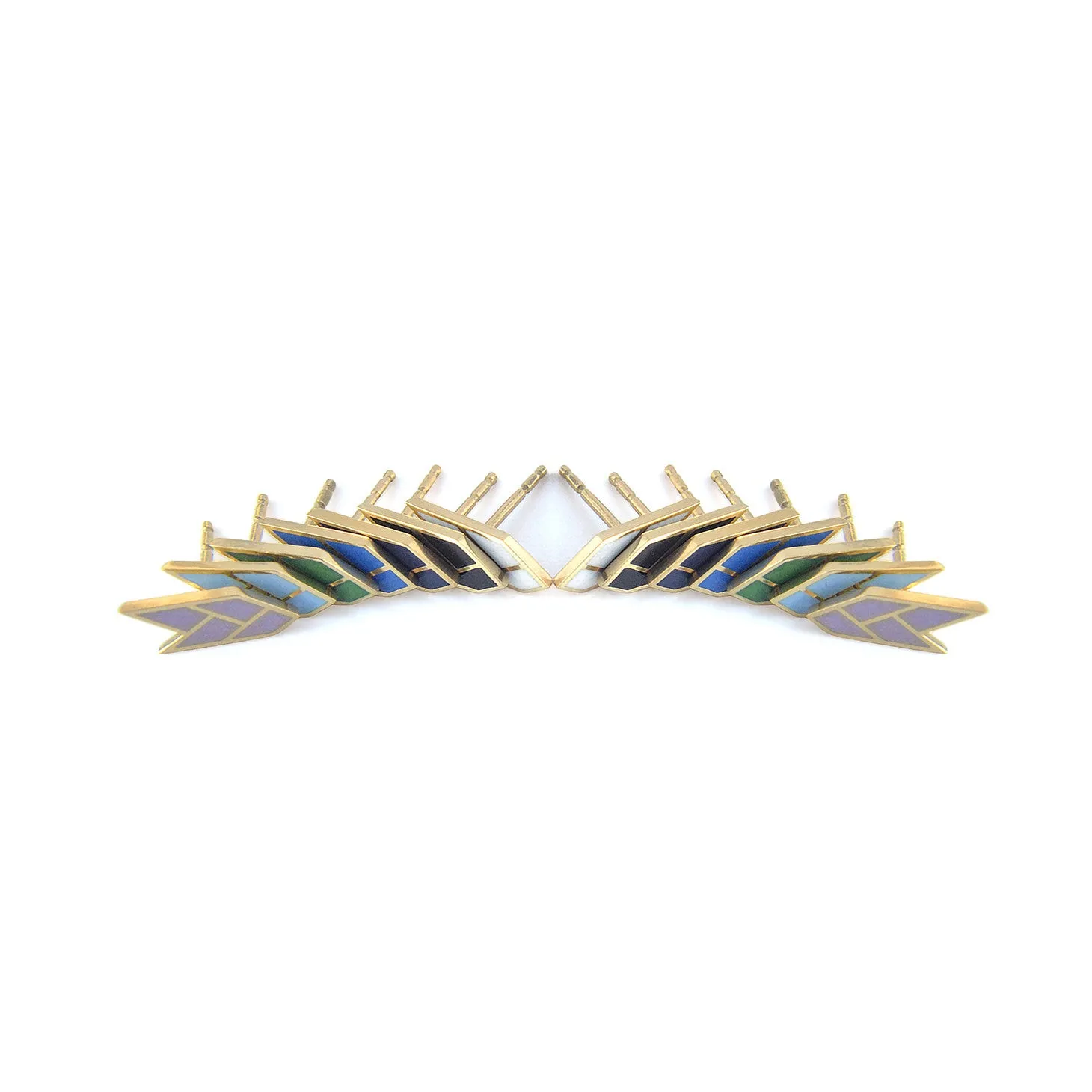 OSIRIS STUDS BLACK — 18K Gold