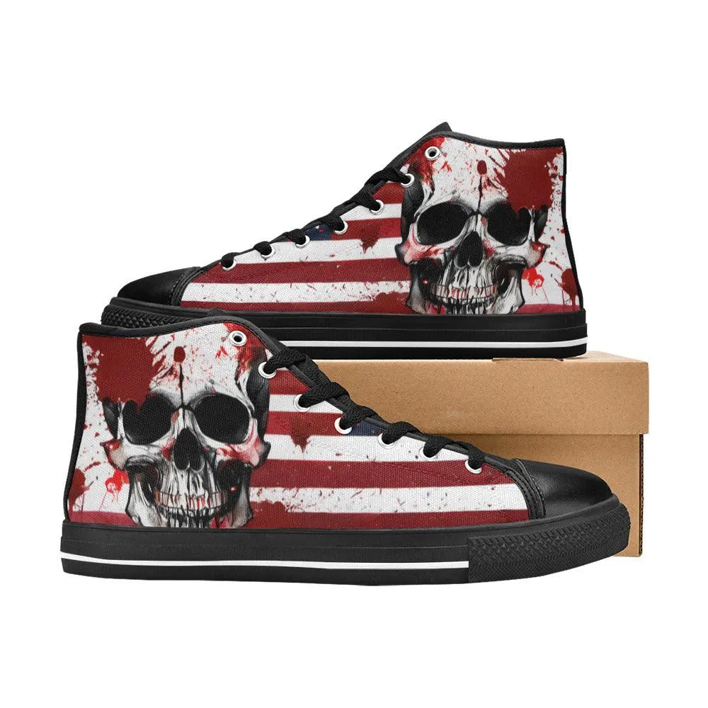 Patriotic Flag Skull Men