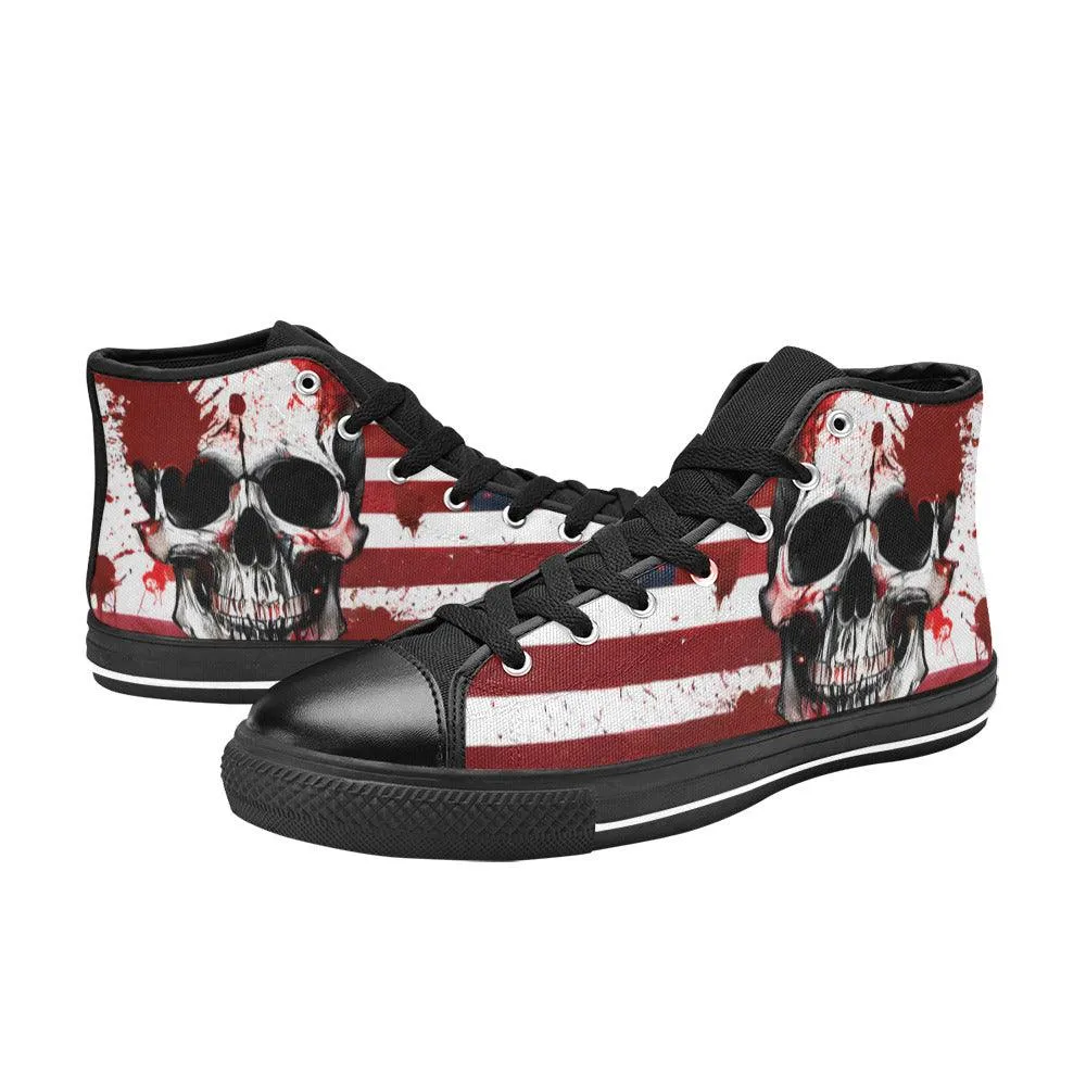 Patriotic Flag Skull Men