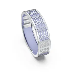 Peranakan Grace Bangle - Shophouse Mauve - Sterling Silver