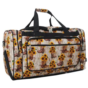 SALE! Sunflower Cowgirl Boots NGIL Canvas 23 Duffle Bag