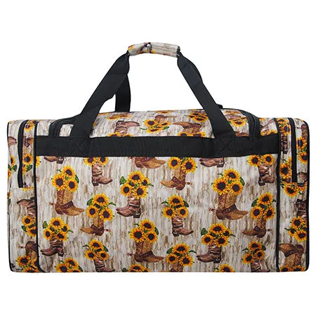 SALE! Sunflower Cowgirl Boots NGIL Canvas 23 Duffle Bag