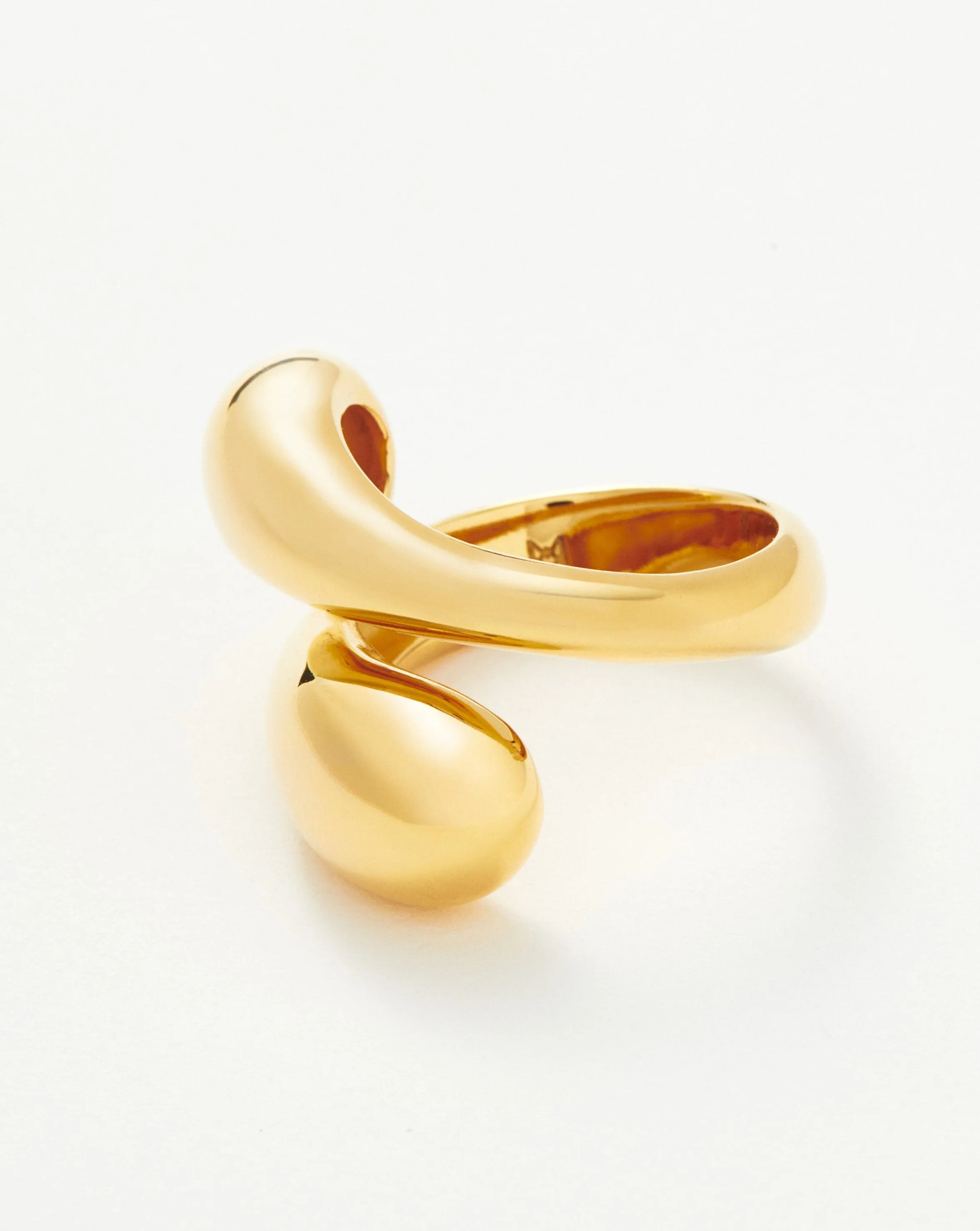 Savi Sculptural Crossover Ring | 18ct Gold Plated Vermeil