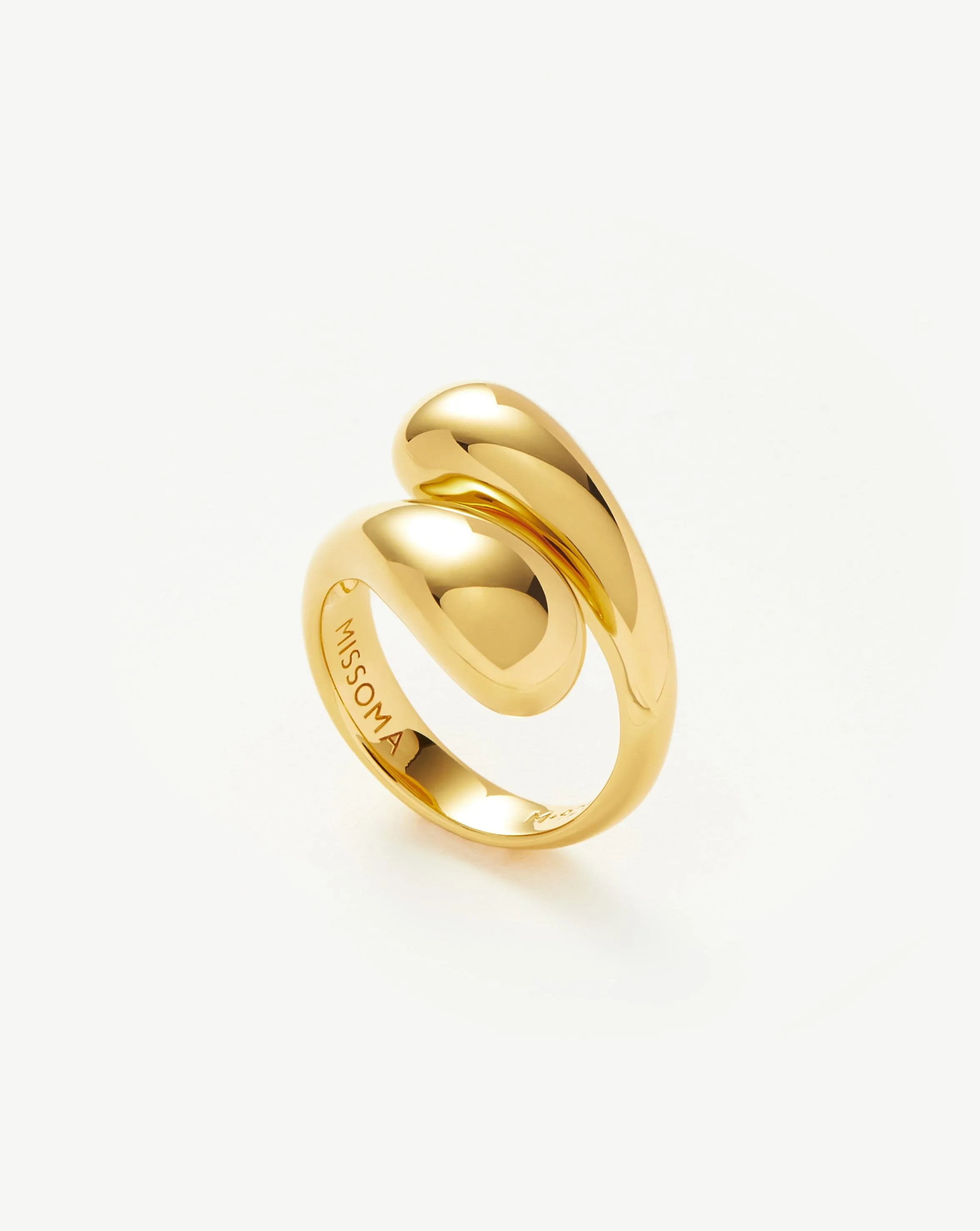 Savi Sculptural Crossover Ring | 18ct Gold Plated Vermeil