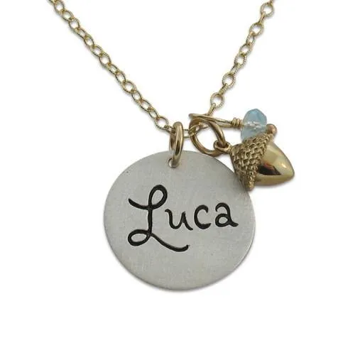 Script Name Charm Necklace