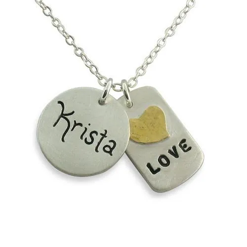 Script Name Charm Necklace