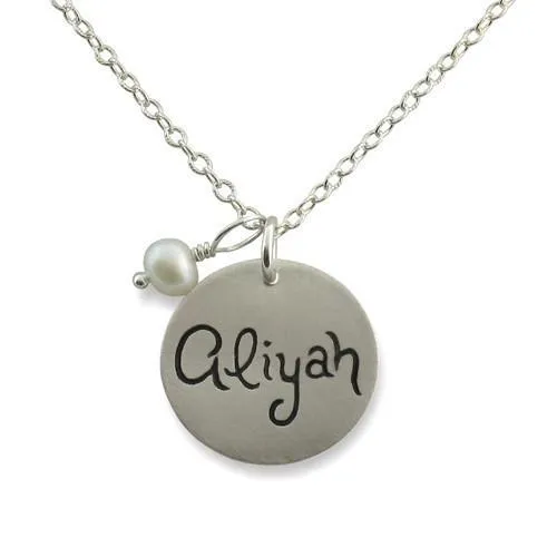 Script Name Charm Necklace