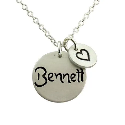 Script Name Charm Necklace