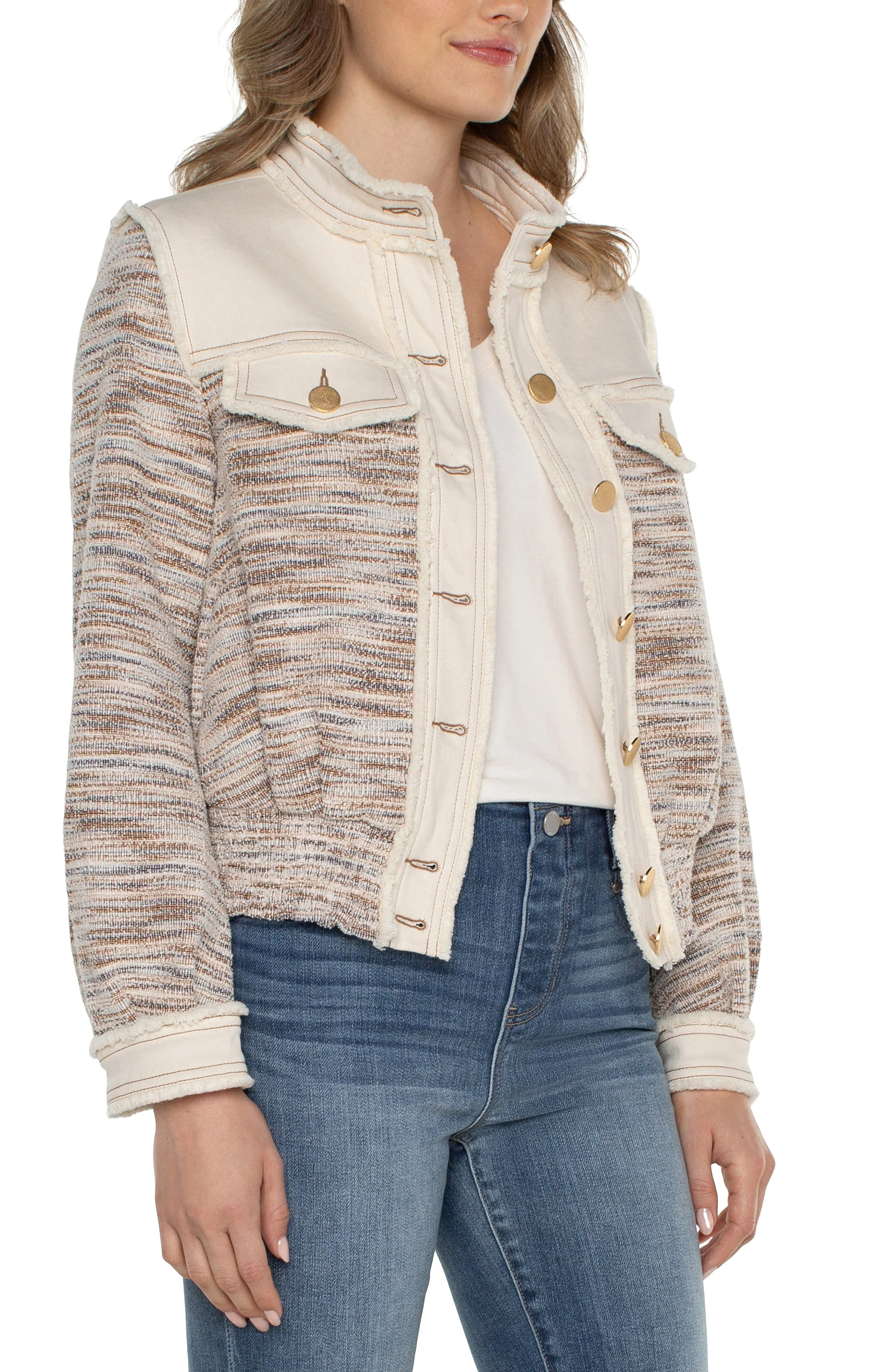 The Calista Cropped Boucle Jacket