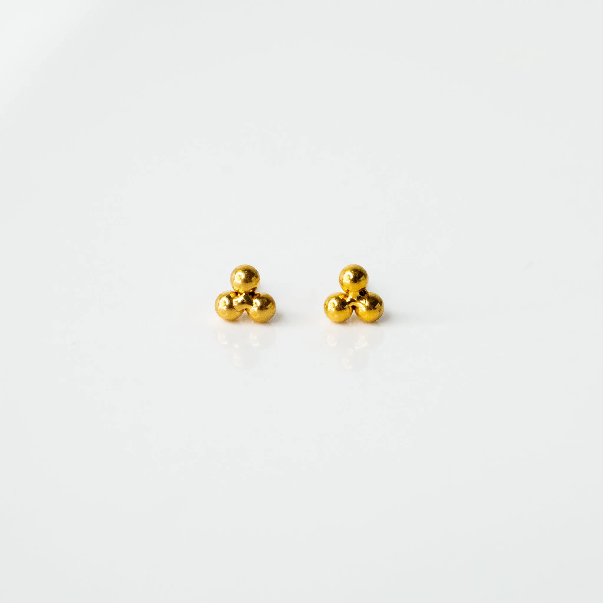 Tiny Trio Flat Back Sleeper Earrings