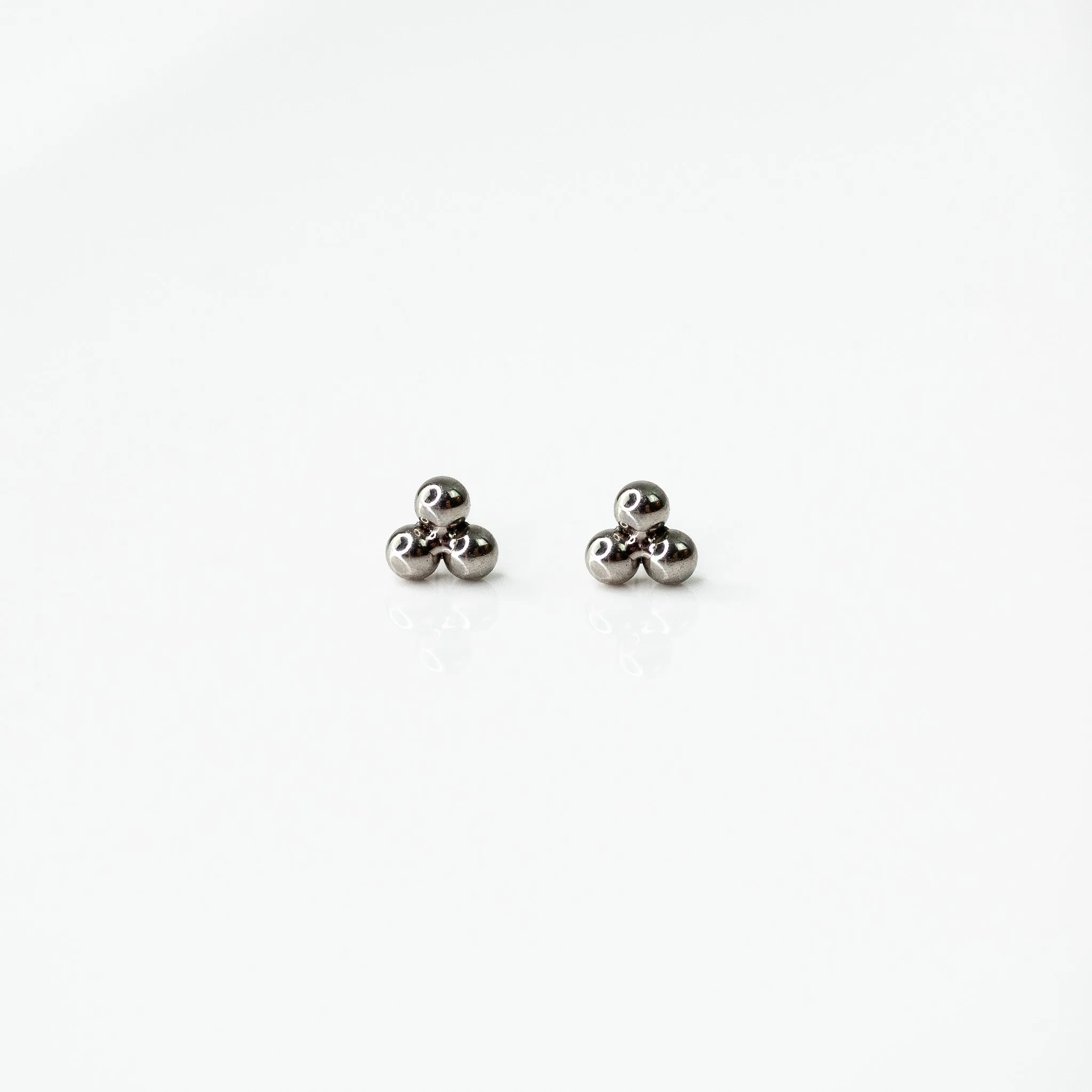 Tiny Trio Flat Back Sleeper Earrings