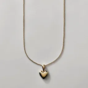 Voluptuous Heart Necklace, Gold