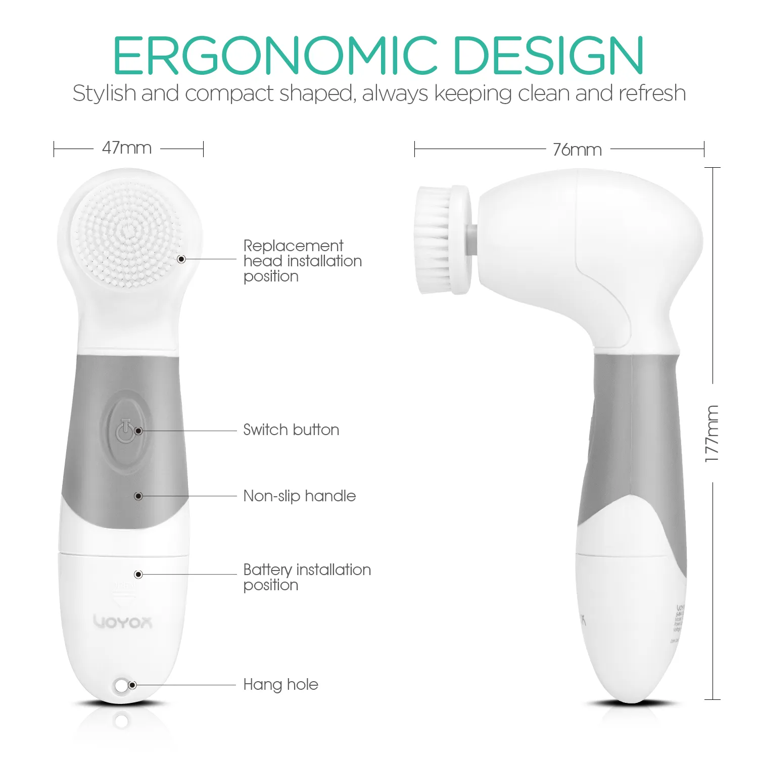 VOYOR Facial & Body Cleansing Brush FB100