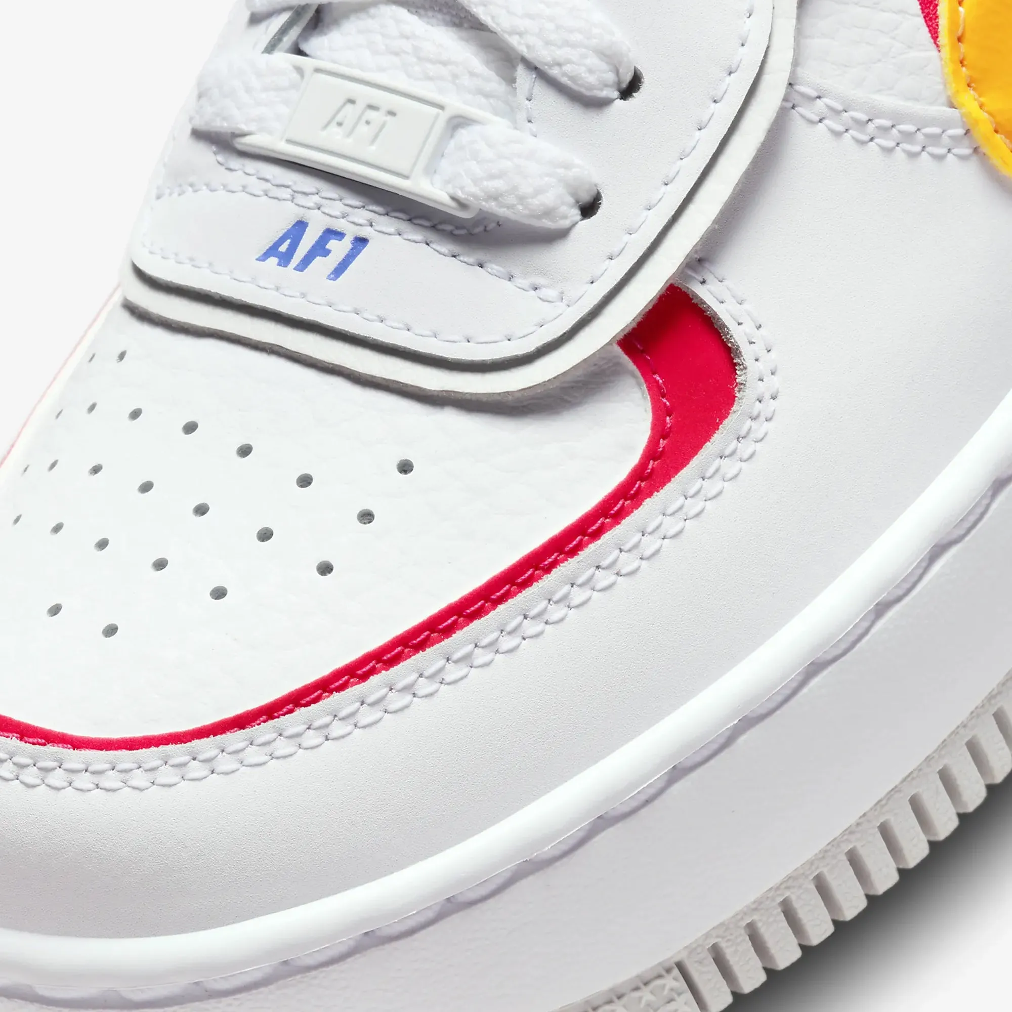 WMN'S AIR FORCE 1 SHADOW 'WHITE/SUNDIAL-SIREN RED-PHOTON DUST'