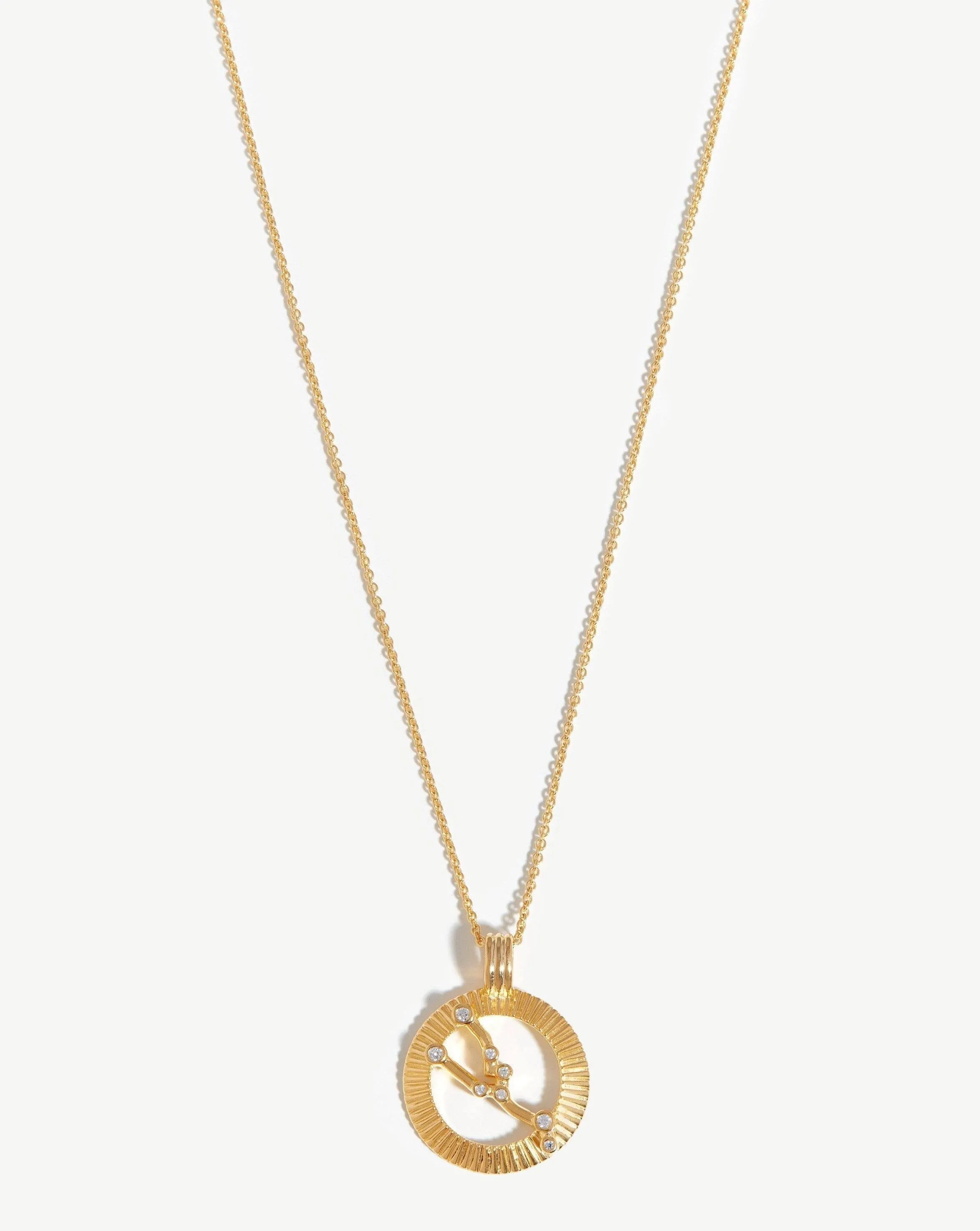 Zodiac Constellation Pendant Necklace - Taurus | 18ct Gold Plated Vermeil/Taurus